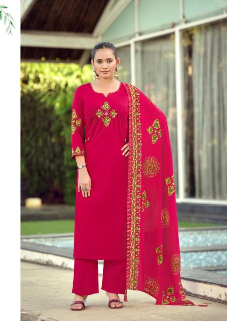Woodee haseen 3pcs wholesale kurti shop